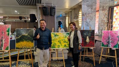 國際大師陳炳臣捐6幅金獎畫作義賣138萬 助伯立歐建身障家園
