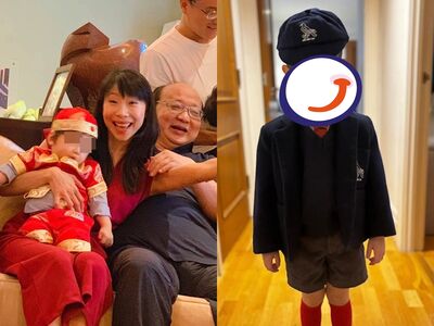 混血金孫上小學了!胡志強中秋感性發文「慢慢長大就好」照片超萌