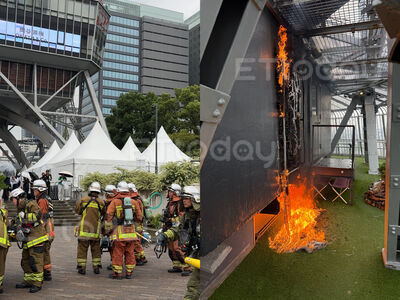 獨/台灣人關鍵救援!名古屋塔突竄大火 火速通報30人疏散