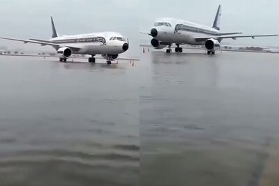 曼谷機場「停機坪成汪洋」畫面曝!水漫到航廈 官方緊急發通知