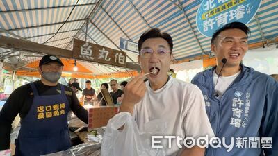 魚丸伯熱情祝「中狀元」 江啟臣宣示全面升級觀光硬體