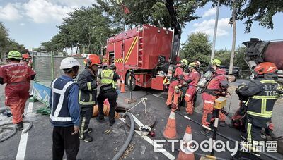 疑一氧化碳濃度太高!豐原埋管工程1人一度命危 5人送醫搶救