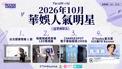 追星應援再擴大!FansWorld 10月票選開跑 冠軍登雙北1900台電子看板