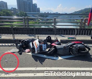 天外飛來蚊香砸臉！新店女騎士失控擦撞　疑前車噴落釀禍