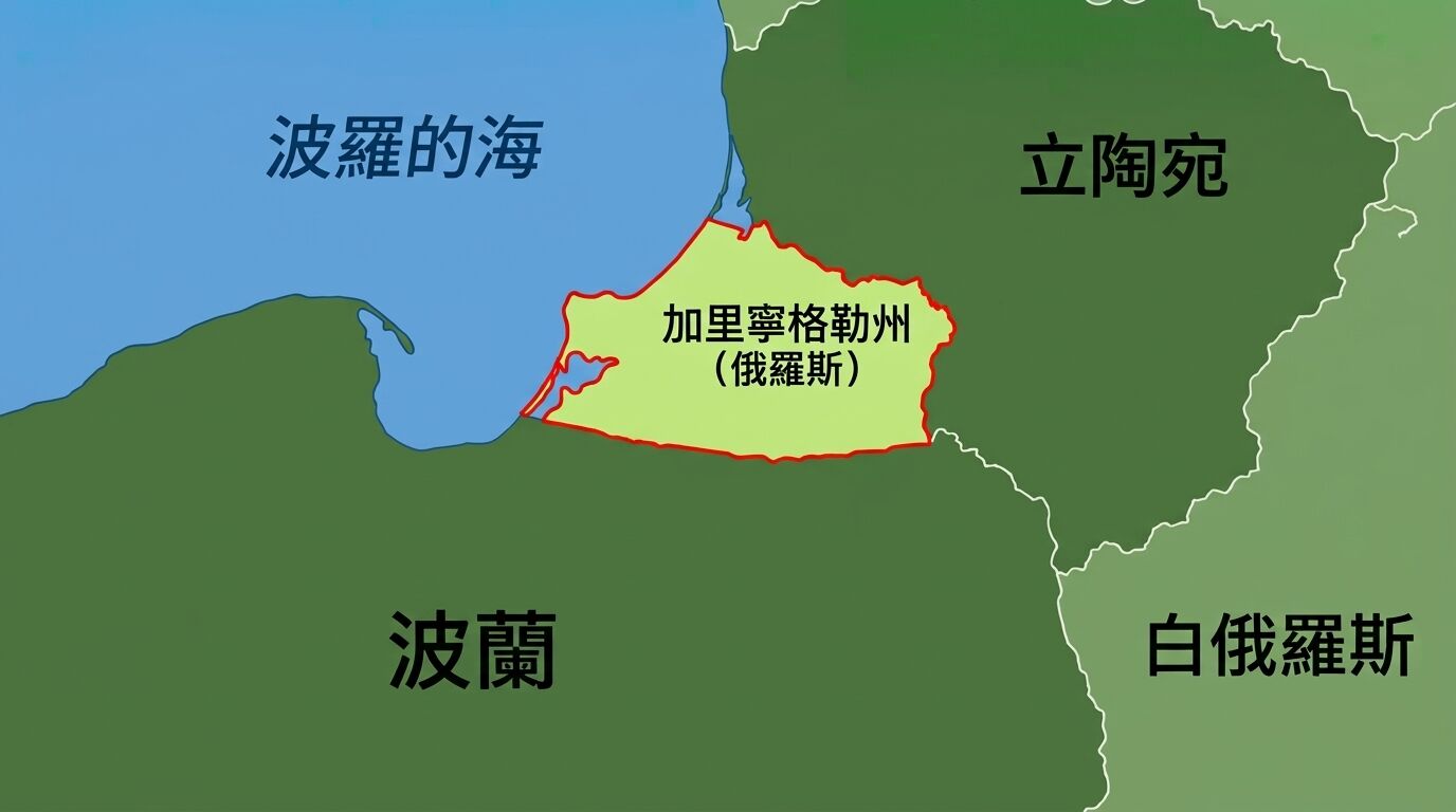 ▲▼俄羅斯位於波羅的海的外飛地「加里寧格勒」（Kaliningrad）。（AI協作圖／記者張方瑀製作，經編輯審核）
