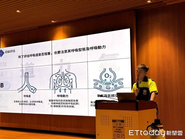 ▲台南市消防局第五救災救護大隊辦理救護人員複訓，透過多元課程強化第一線救護專業與應變能力。（記者林東良翻攝，下同）