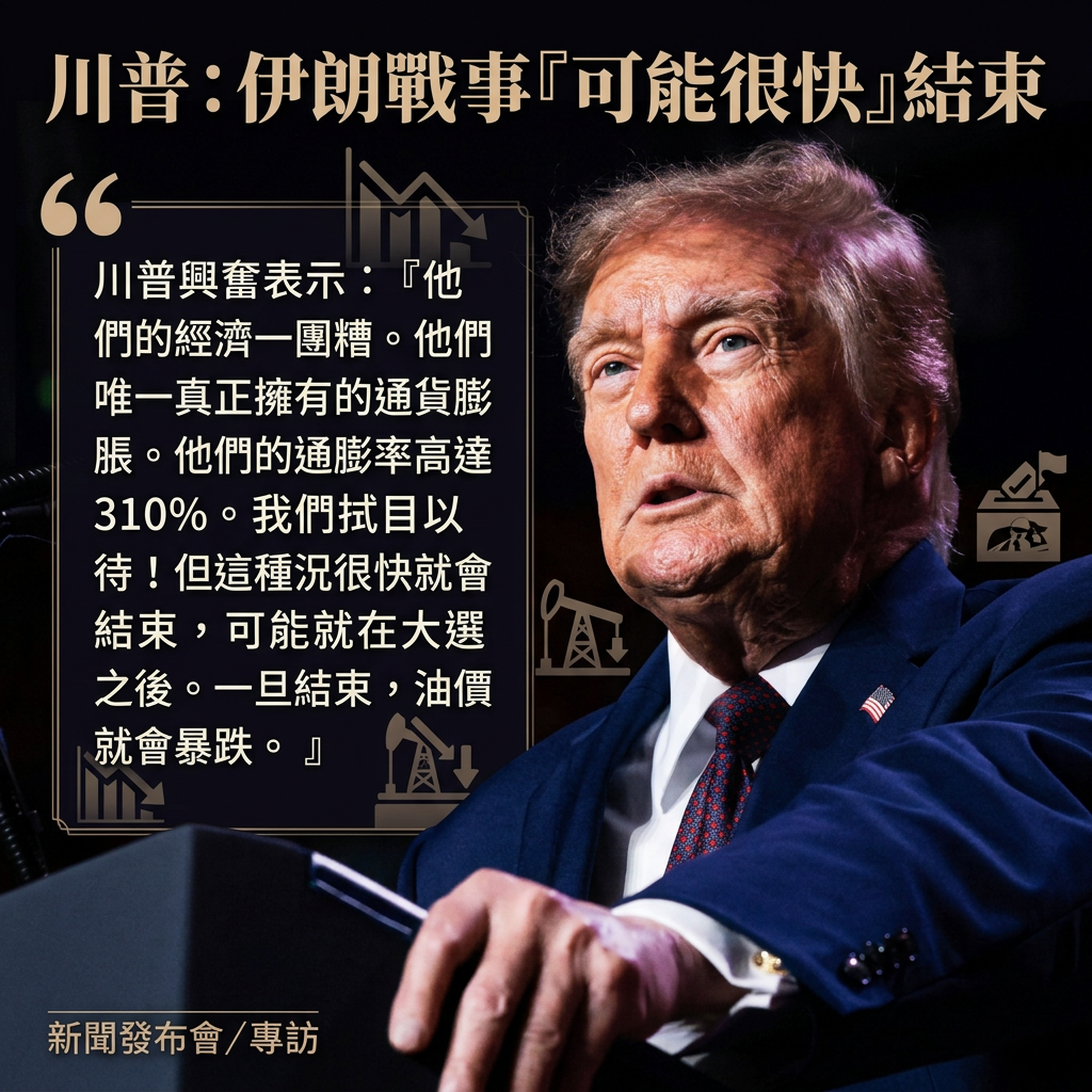 ▲▼美國總統川普預測，美伊戰事將會「很快結束」。（AI協作圖／記者羅翊宬製作，經編輯審核）