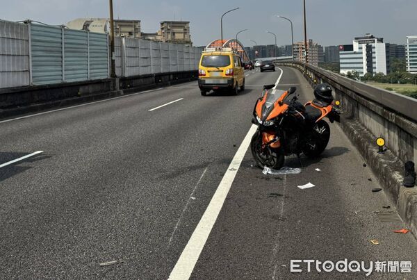 環東大道禮讓救護車！重機追尾貨車 騎士重摔倒地手腳骨折