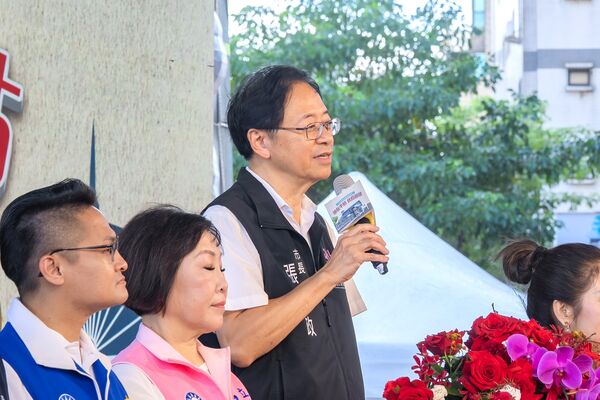 ▲桃園市長張善政出席「平鎮車站營運通車典禮」時致詞。（圖／市府新聞處提供）