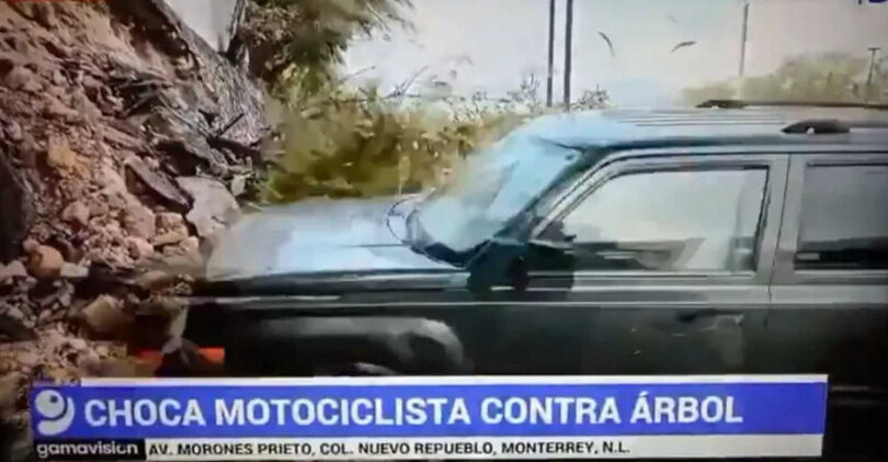直播到一半車衝來！女記者「當場被撞飛」　驚悚瞬間全都錄