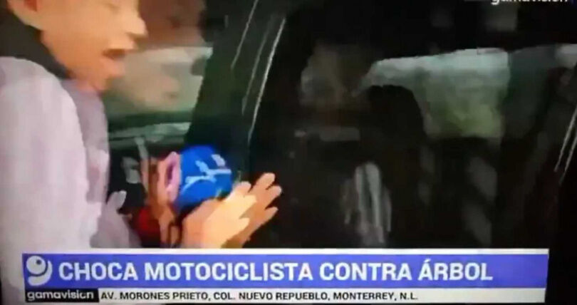 直播到一半車衝來！女記者「當場被撞飛」　驚悚瞬間全都錄