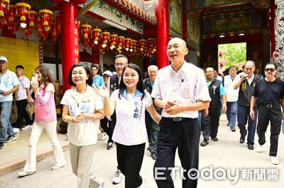 陪張嘉郡、黃尤美參拜 韓國瑜:雲林像「武當派」可「後發制人」