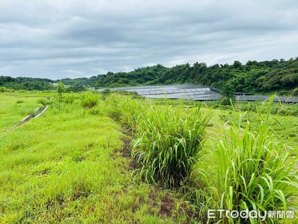 ▲▼高雄大樹和山光電場邊坡滑動引戰。（圖／記者賴文萱翻攝）