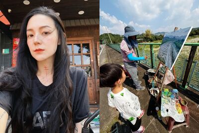 橋上搭訕寫生阿伯「竟是油畫大師」! 歐陽靖看留言驚呆:運氣太好