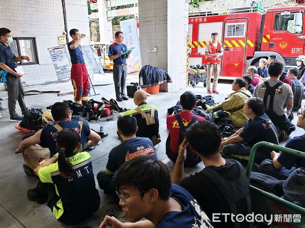 ▲基隆消防強化地下停車場救災 實兵演練提升搜救滅火戰力。（圖／記者郭世賢翻攝）