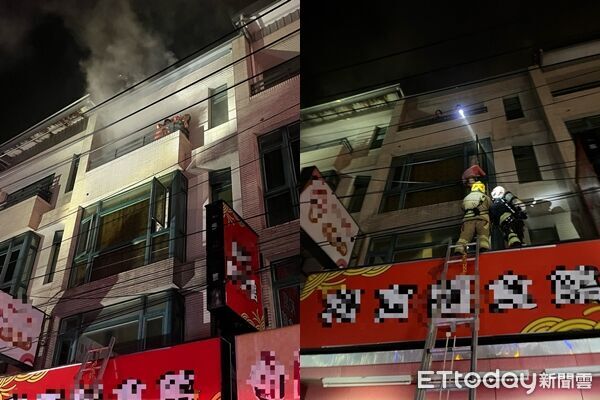 ▲▼新竹深夜火警。(圖/記者楊永盛翻攝)