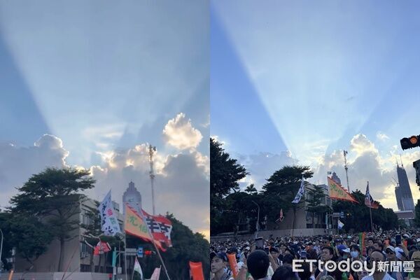 競總大會破12萬人 沈伯洋致詞時「天空突冒一道光」！現場畫面曝