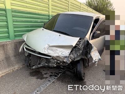 國道逼車！自小客閃大燈「鬼切急煞」害追撞　警全力追緝車主中