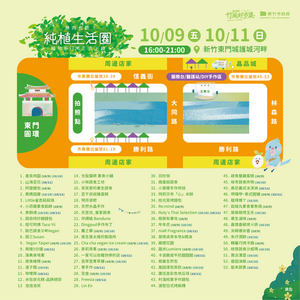 國慶連假來竹風好市集 「純植生活圈」10/9登場