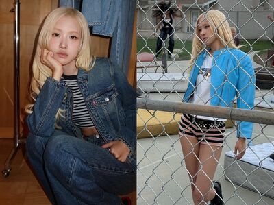 Rosé「神級丹寧套裝」直接複製 學院辣妹、亮藍皮衣把穿搭玩出新招