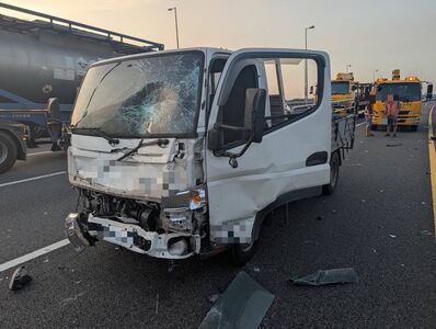 國3和美段3車連環撞!車頭車尾慘遭撞爛 釀4傷送醫