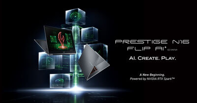 MSI RTX Spark筆電登場！Prestige N16 Flip AI+兩機型規格一次看