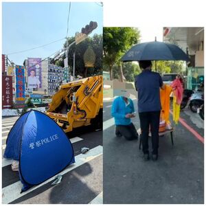 椎心畫面曝！女騎士遭垃圾車撞輾亡...兒悲痛跪地招魂帶她回家