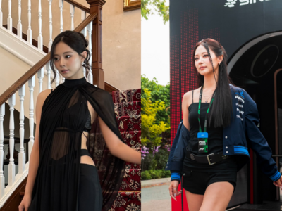 周子瑜側露Bra辣瘋！薄紗褲裝超性感　新加坡看F1根本服裝秀