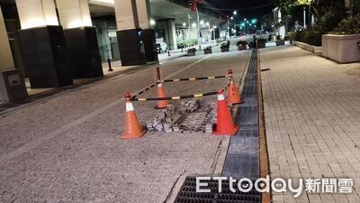 網傳豐原轉運中心地層下陷！中市府：是旁邊徒步區　開挖查原因